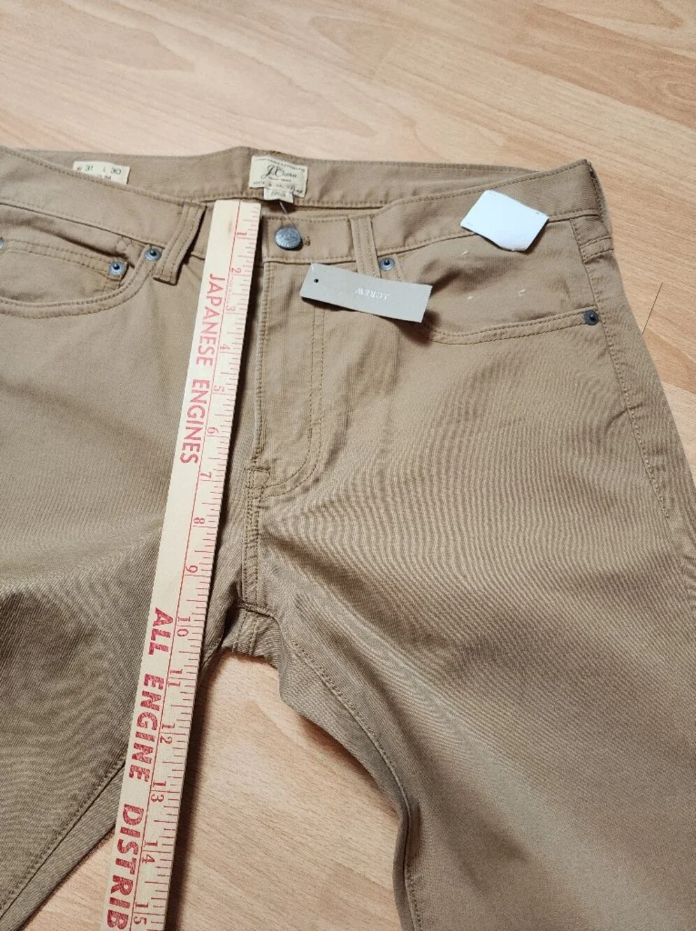 NWT J. Crew 484 Slim-fit Tan Khaki Pants Lightweight Stretch Twill Size 31 31×30